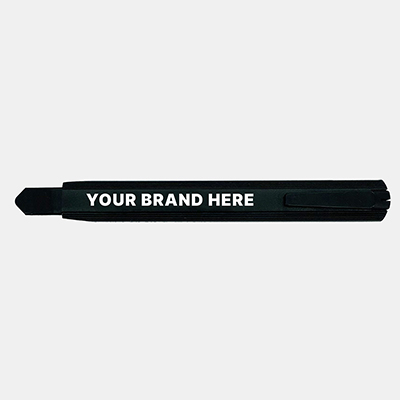 black retractable utility knife with business logo Publicity Promotional Products